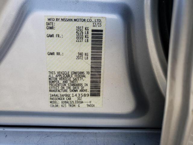 Photo 10 from auction – 2016 NISSAN ALTIMA 2.5 with VIN 1N4AL3AP8GC143589