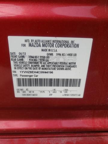 Photo 10 from auction – 2012 MAZDA 6 I with VIN 1YVHZ8EH4C5M44196
