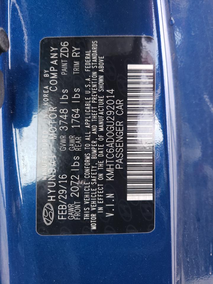 Photo 10 from auction – 2016 HYUNDAI VELOSTER with VIN KMHTC6AD0GU292014