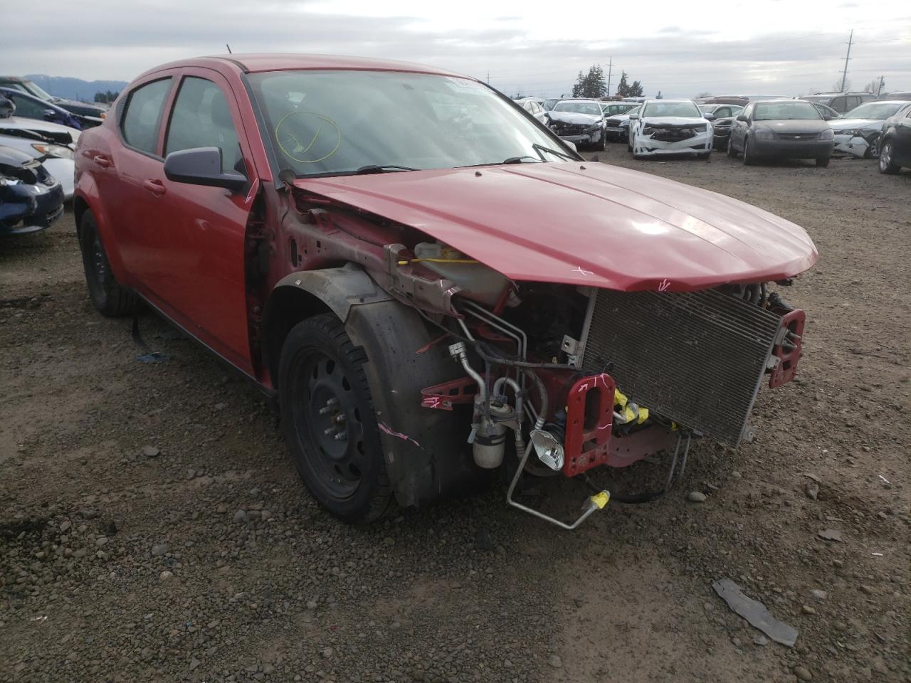 DODGE AVENGER SE 2014 with VIN 1C3CDZAB4EN154621 - Photo from auction