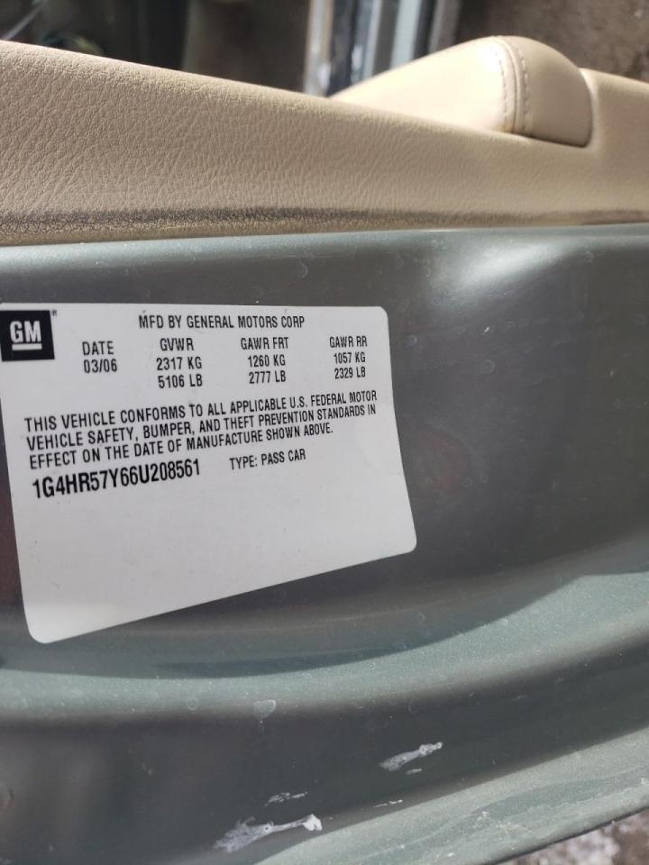 Photo 10 from auction – 2006 BUICK LUCERNE CX with VIN 1G4HR57Y66U208561
