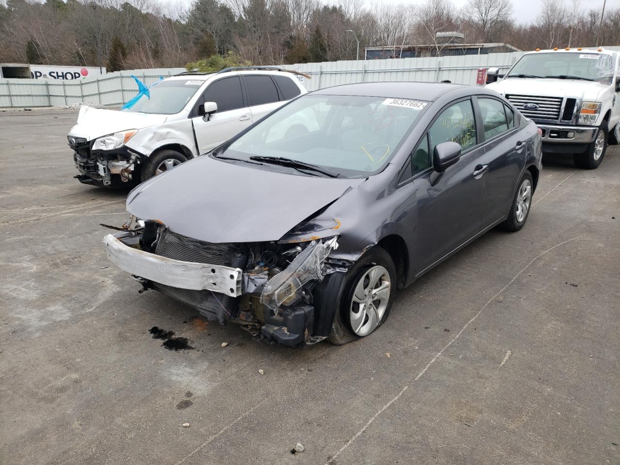 Photo 2 from auction – 2014 HONDA CIVIC LX with VIN 2HGFB2F55EH548986