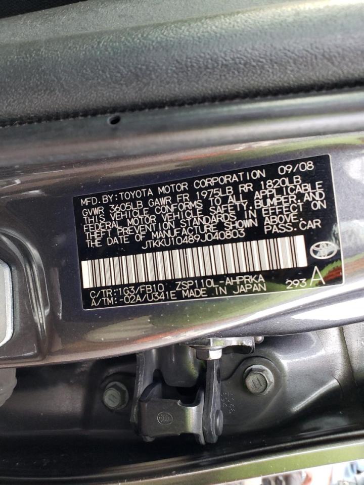 Photo 10 from auction – 2009 TOYOTA SCION XD with VIN JTKKU10489J040803