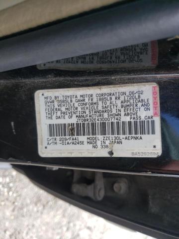Photo 10 from auction – 2003 TOYOTA COROLLA CE with VIN JTDBR32E430007742