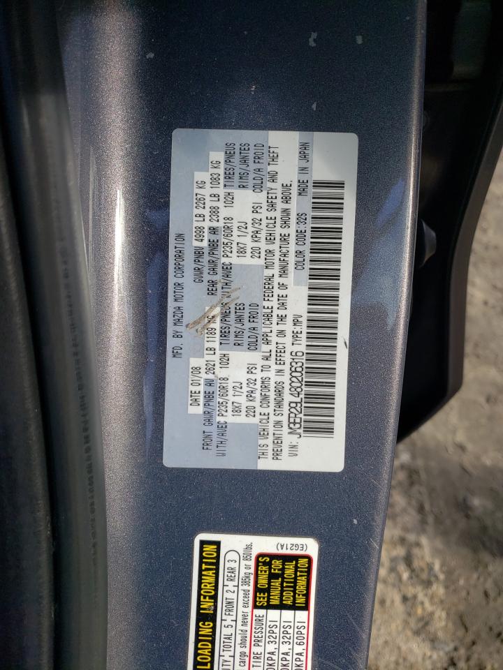 Foto 10 de la subasta – 2008 MAZDA CX-7 con VIN JM3ER29L480206316