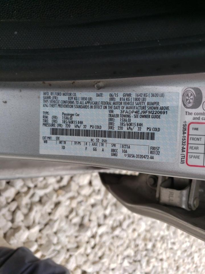 Photo 10 from auction – 2015 FORD FIESTA SE with VIN 3FADP4EJ9FM220691