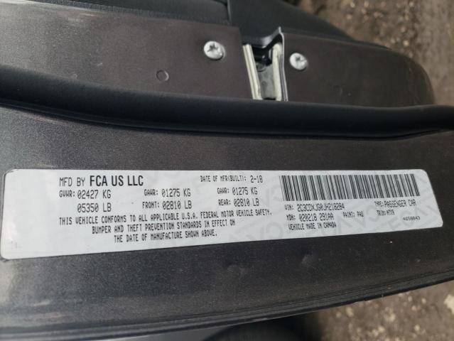 Photo 1 from auction – 2018 DODGE CHARGER GT with VIN 2C3CDXJG0JH218284