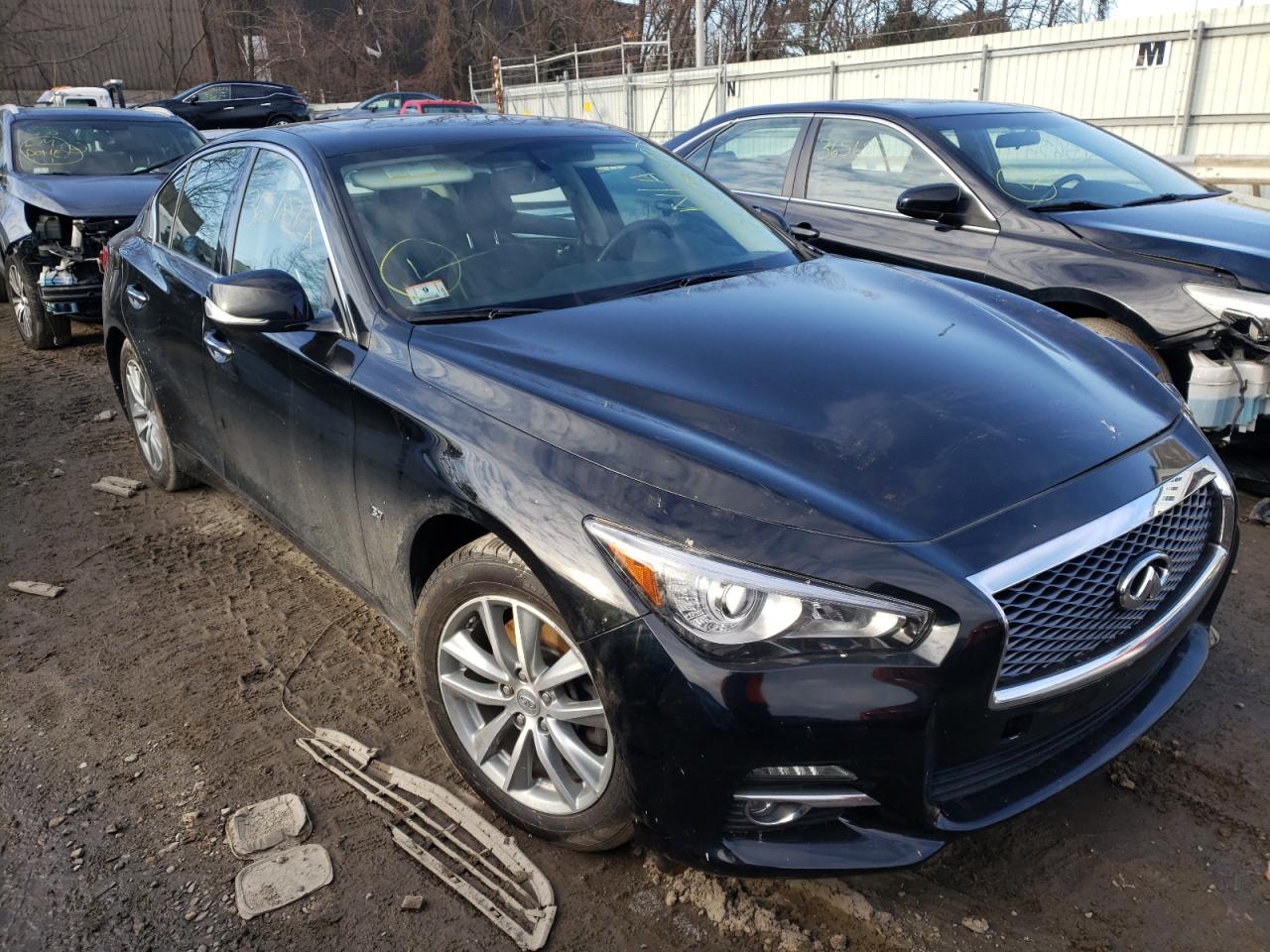 INFINITI Q50 BASE 2014 with VIN JN1BV7AR0EM699777 - Photo from auction