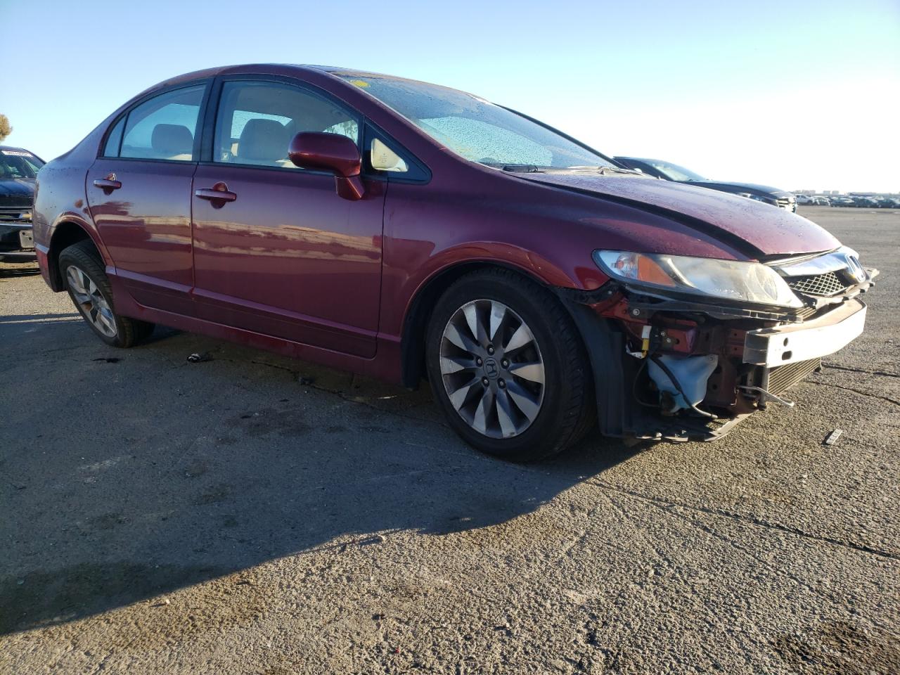 HONDA CIVIC EX 2009 with VIN 19XFA16889E047193 - Photo from auction
