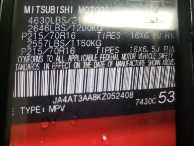 Photo 9 from auction – 2019 MITSUBISHI ECLIPSE CR with VIN JA4AT3AA8KZ052408
