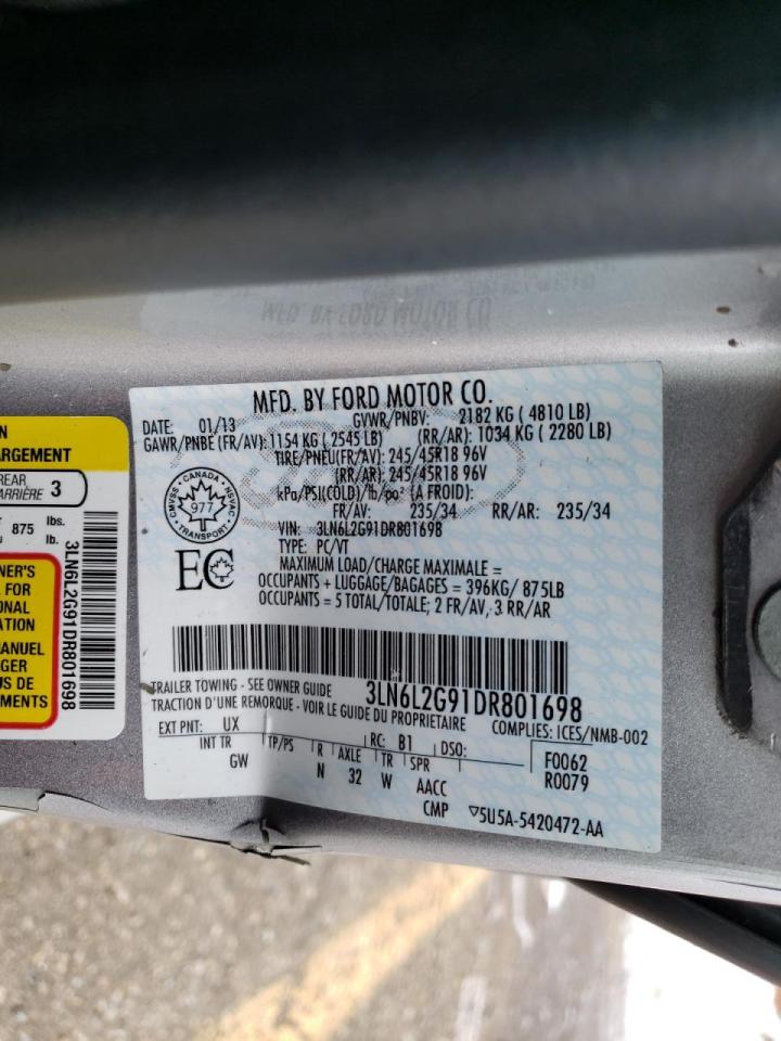 Photo 10 from auction – 2013 LINCOLN MKZ with VIN 3LN6L2G91DR801698
