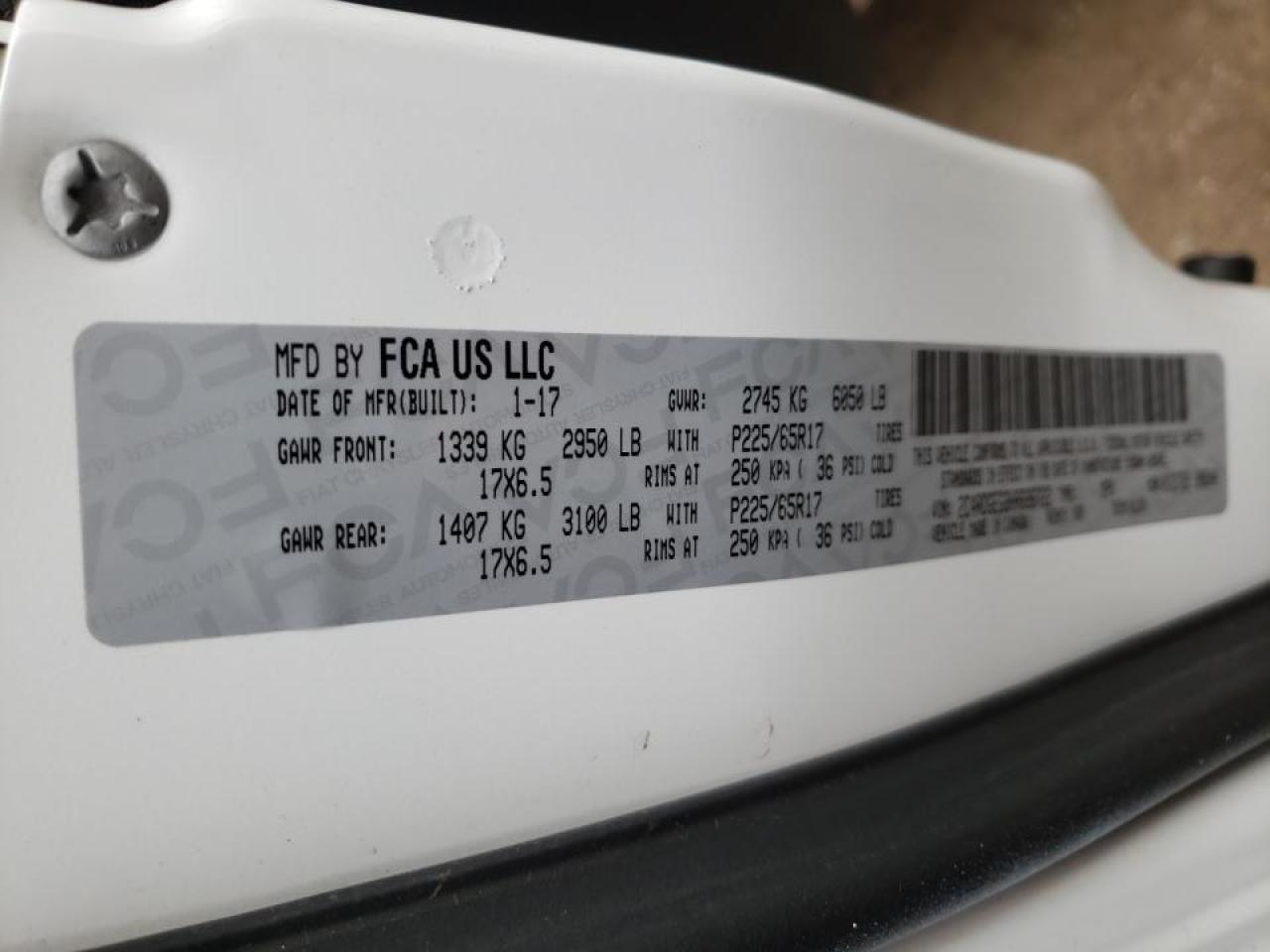 Photo 10 from auction – 2017 DODGE GRAND CARA with VIN 2C4RDGEG8HR686722