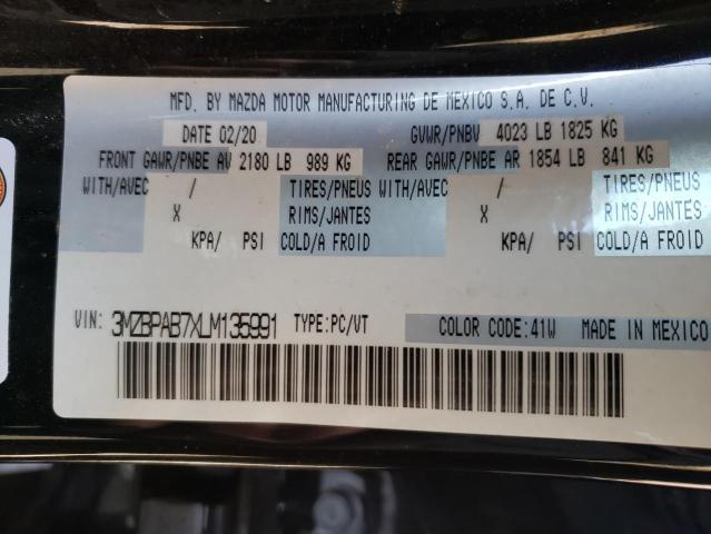 Photo 10 from auction – 2020 MAZDA 3 with VIN 3MZBPAB7XLM135991