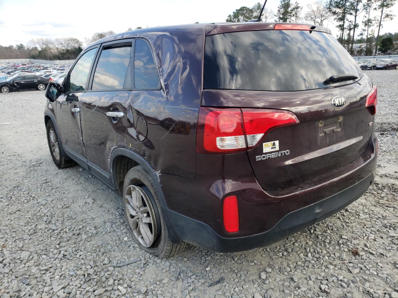 Photo 3 from auction – 2014 KIA SORENTO LX with VIN 5XYKT3A67EG495478