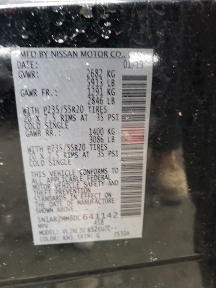 Photo 10 from auction – 2013 NISSAN PATHFINDER with VIN 5N1AR2MM8DC641142