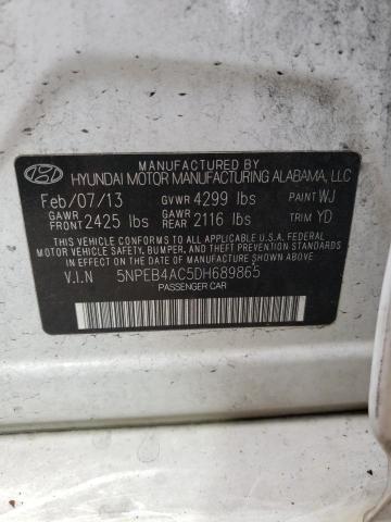 Photo 10 from auction – 2013 HYUNDAI SONATA GLS with VIN 5NPEB4AC5DH689865