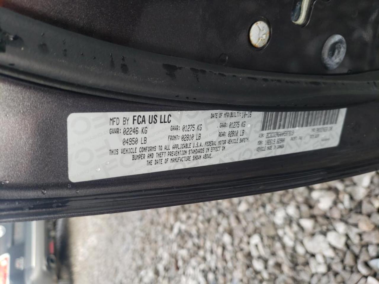 Photo 10 from auction – 2017 DODGE CHALLENGER with VIN 2C3CDZAG4HH507819