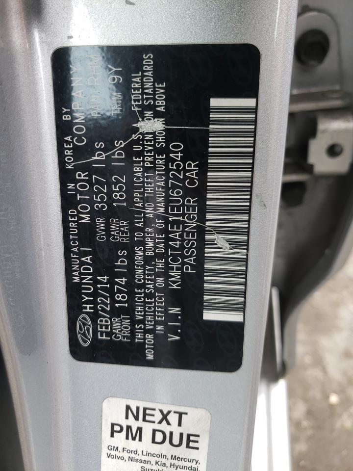 Photo 10 from auction – 2014 HYUNDAI ACCENT with VIN KMHCT4AE1EU672540