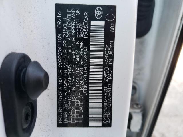 Photo 10 from auction – 2017 TOYOTA PRIUS with VIN JTDKBRFU1H3028904