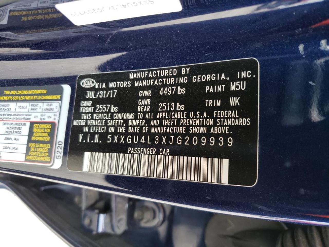 Photo 20 from auction – 2018 KIA OPTIMA EX with VIN 5XXGU4L3XJG209939