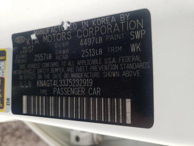 Photo 10 from auction – 2018 KIA OPTIMA LX with VIN KNAGT4L33J5232919