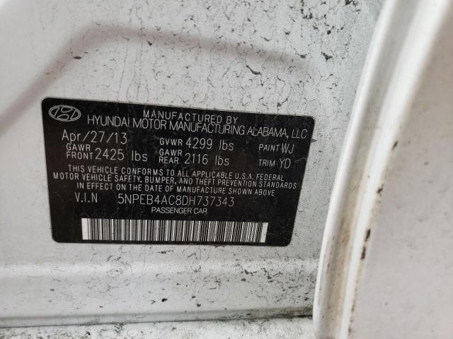 Photo 10 from auction – 2013 HYUNDAI SONATA GLS with VIN 5NPEB4AC8DH737343