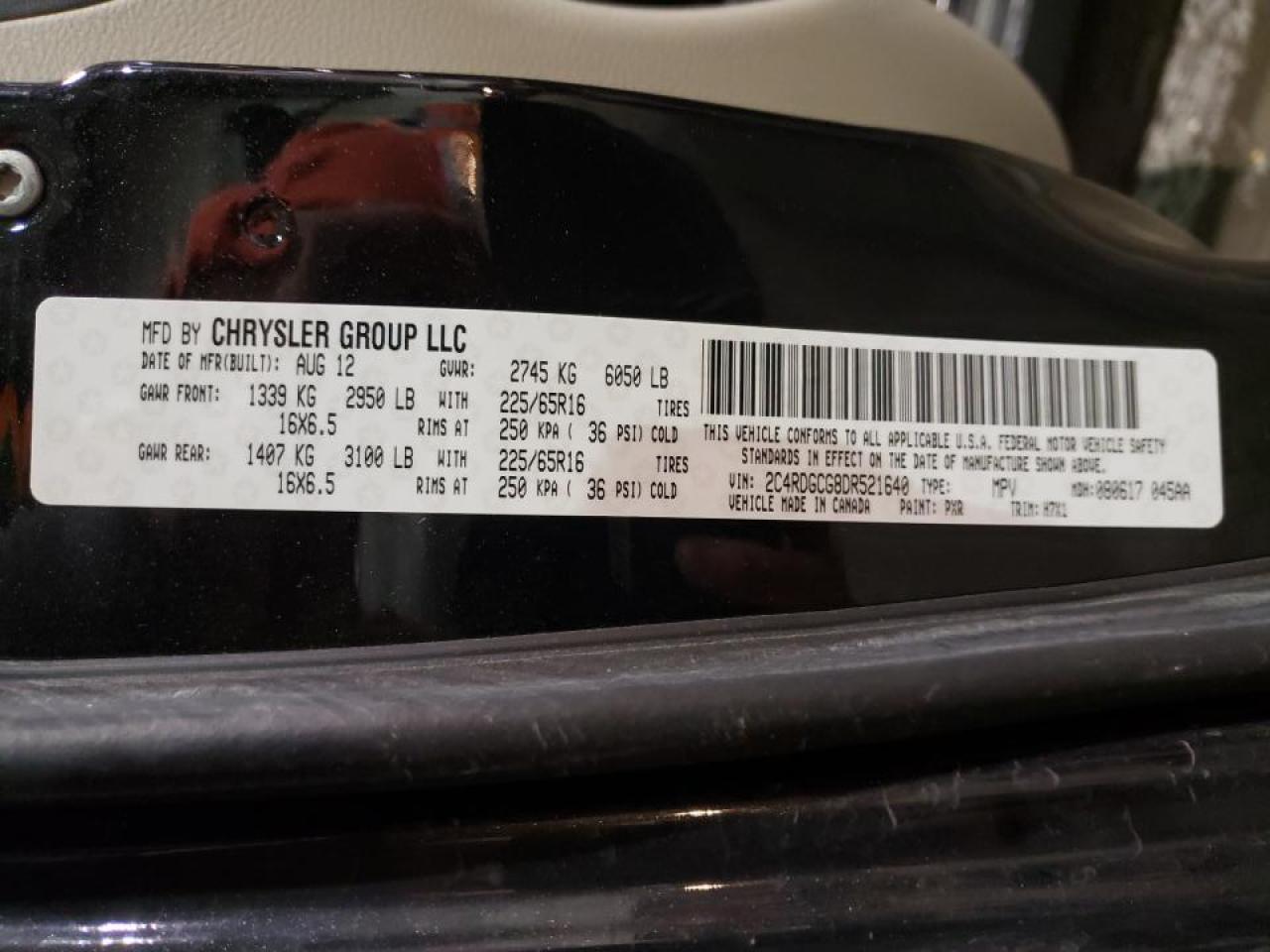Photo 10 from auction – 2013 DODGE GRAND CARA with VIN 2C4RDGCG8DR521640