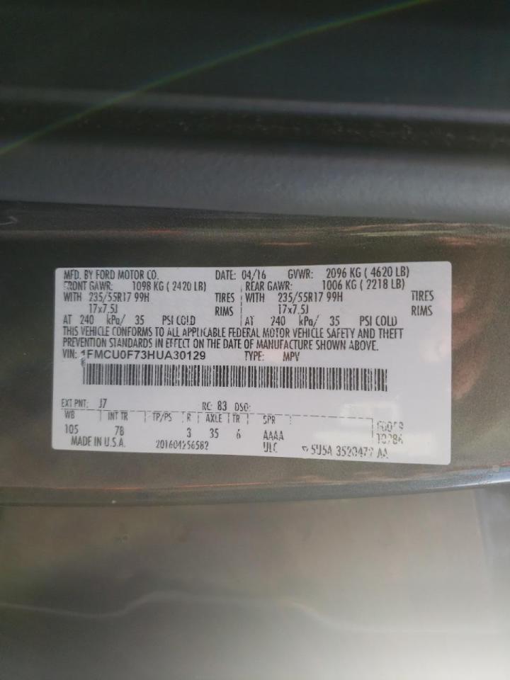 Photo 10 from auction – 2017 FORD ESCAPE S with VIN 1FMCU0F73HUA30129