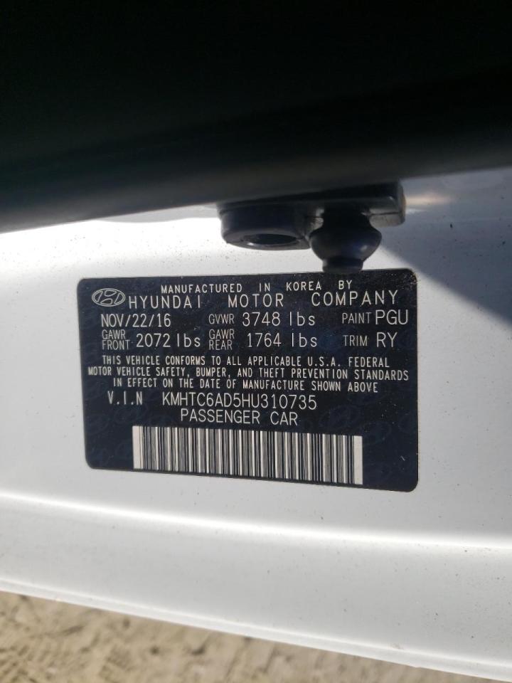Photo 10 from auction – 2017 HYUNDAI VELOSTER with VIN KMHTC6AD5HU310735