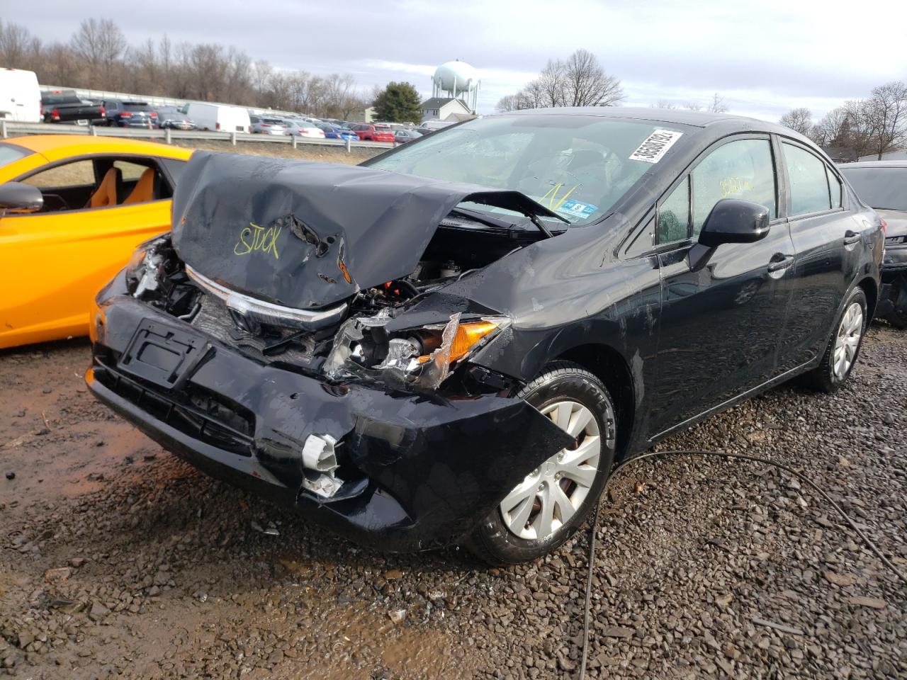 Photo 2 from auction – 2012 HONDA CIVIC LX with VIN 2HGFB2F5XCH308488