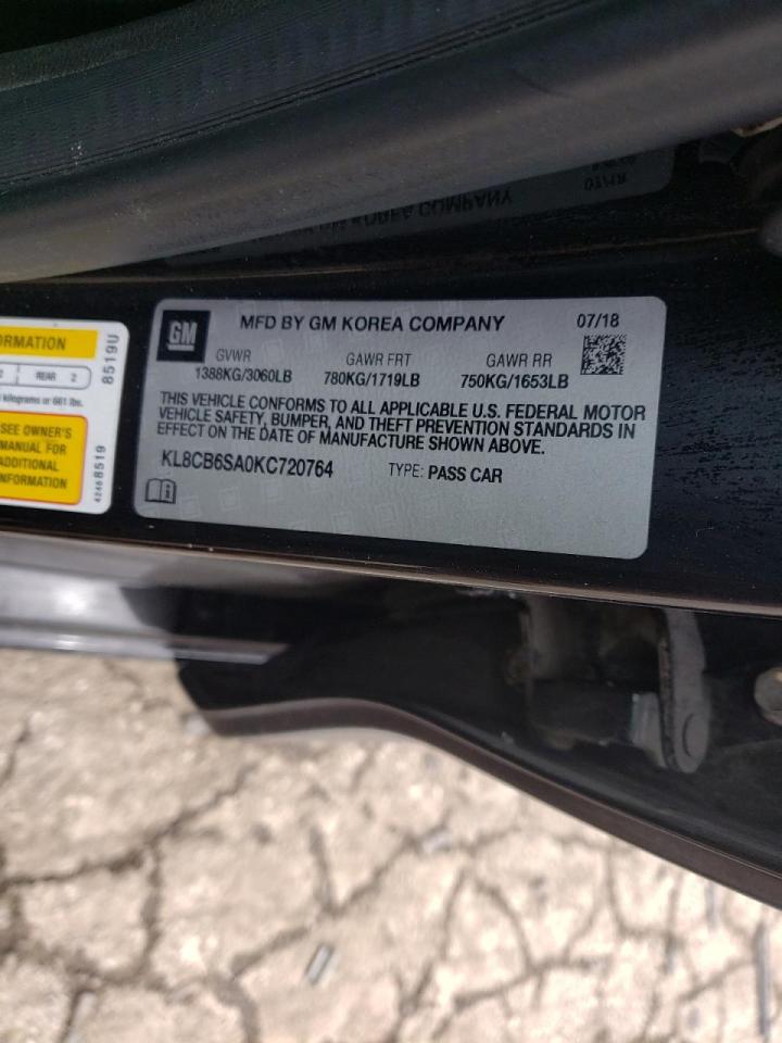 Photo 10 from auction – 2019 CHEVROLET SPARK LS with VIN KL8CB6SA0KC720764