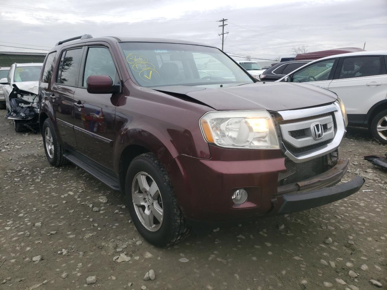 HONDA PILOT EXL 2011 with VIN 5FNYF4H59BB076250 - Photo from auction