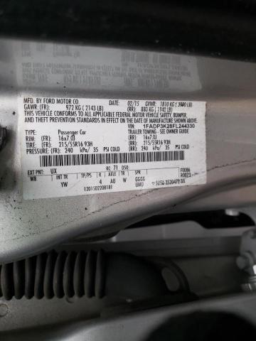 Photo 10 from auction – 2015 FORD FOCUS SE with VIN 1FADP3K28FL244330