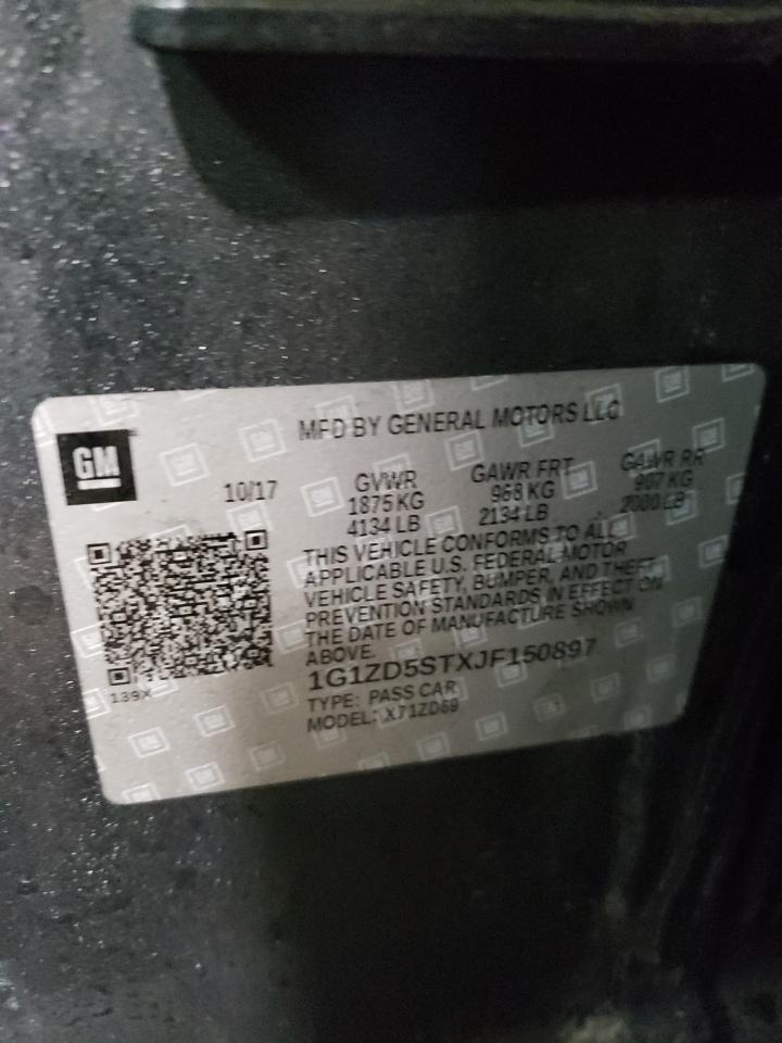 Photo 10 from auction – 2018 CHEVROLET MALIBU LT with VIN 1G1ZD5STXJF150897