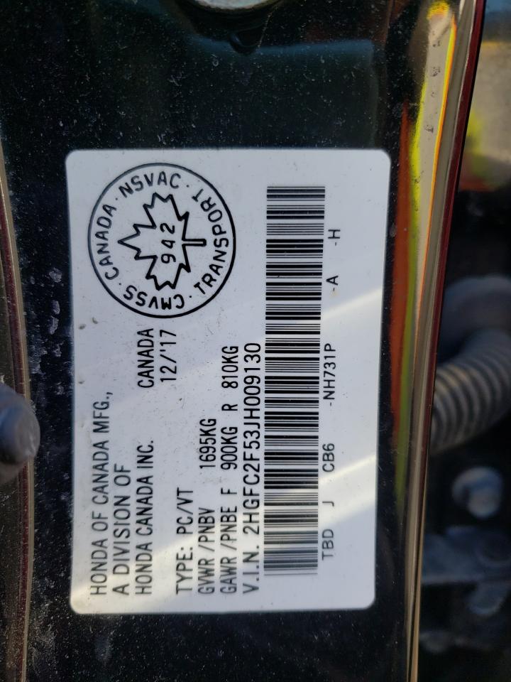 Photo 10 from auction – 2018 HONDA CIVIC LX with VIN 2HGFC2F53JH009130