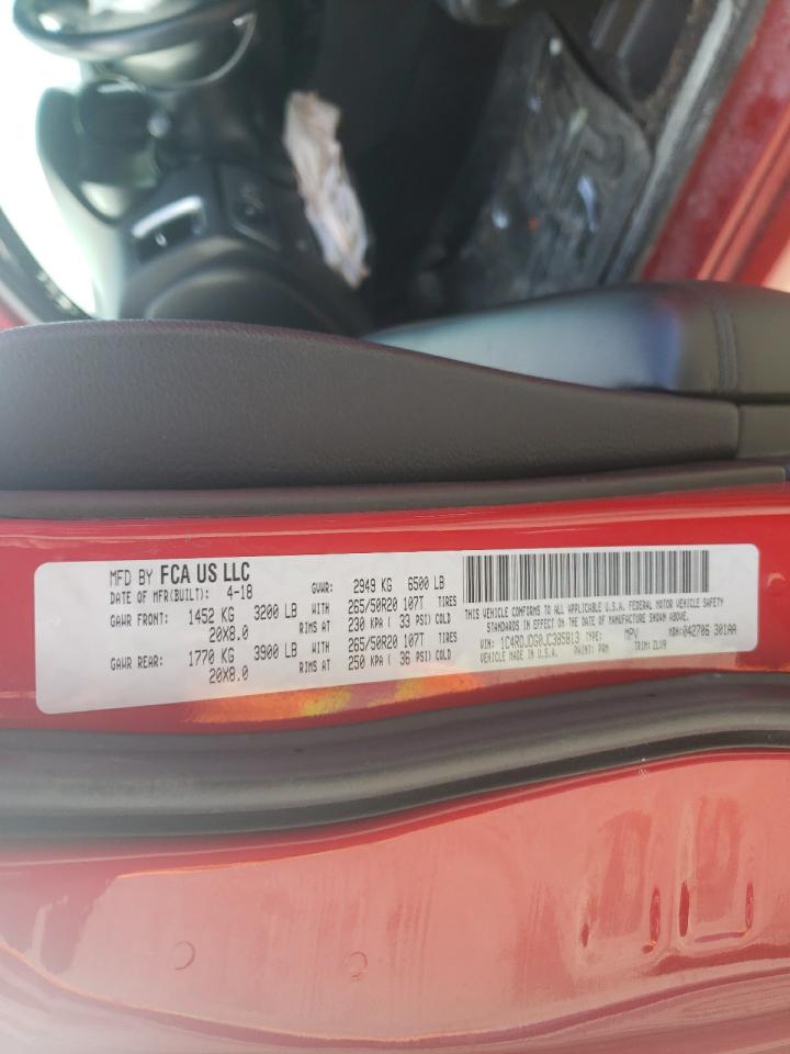 Foto 10 de la subasta – 2018 DODGE DURANGO GT con VIN 1C4RDJDG0JC385813