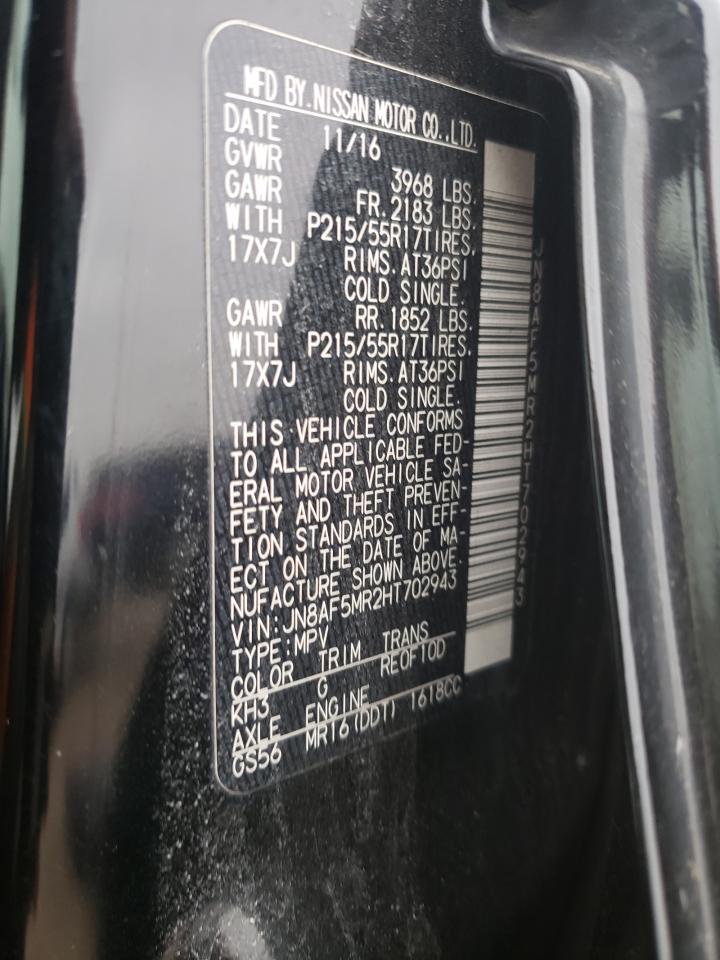 Zdjęcie 10 z aukcji – 2017 NISSAN JUKE S z VIN JN8AF5MR2HT702943