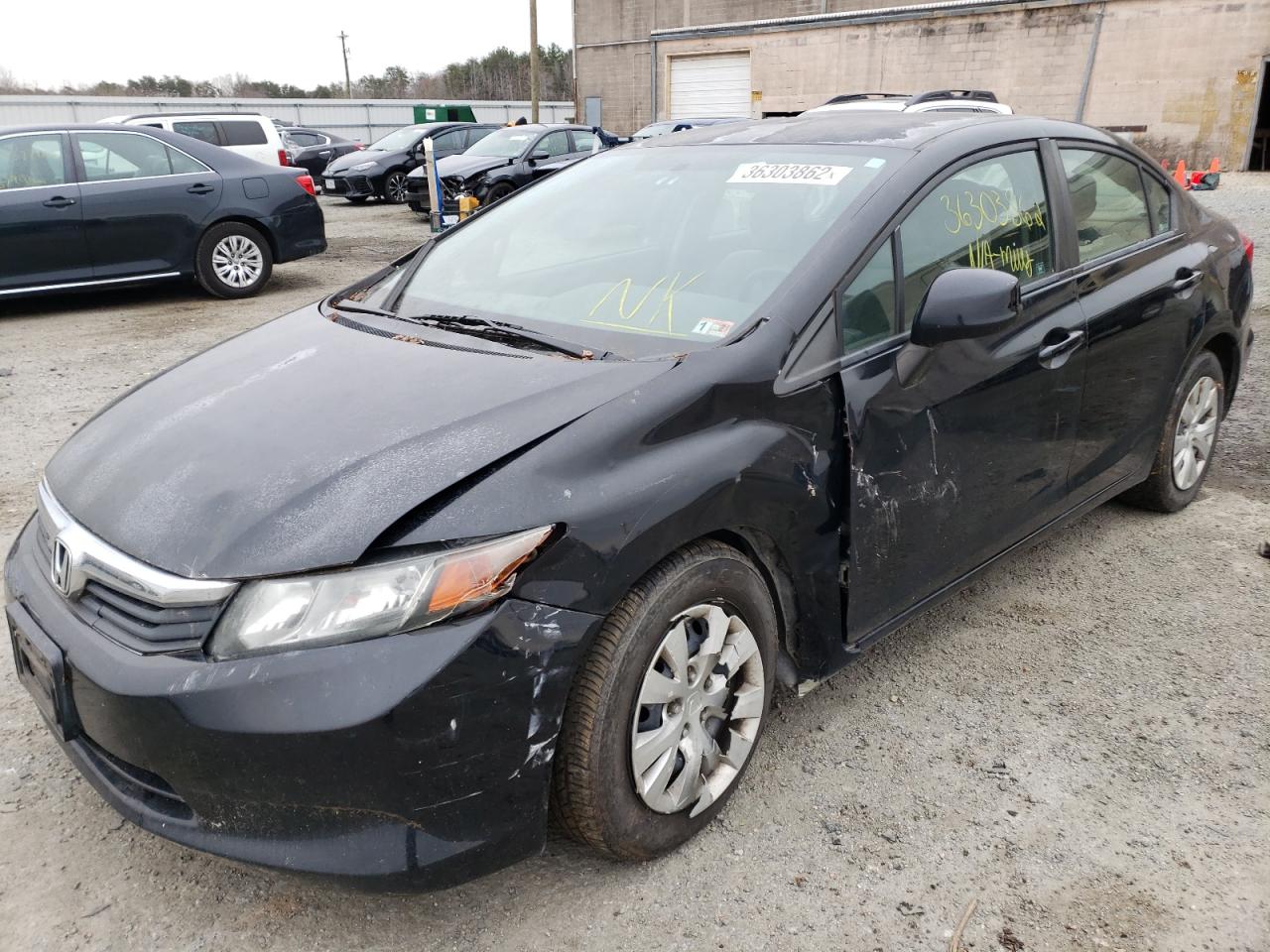 Photo 9 from auction – 2012 HONDA CIVIC LX with VIN 2HGFB2F54CH559569