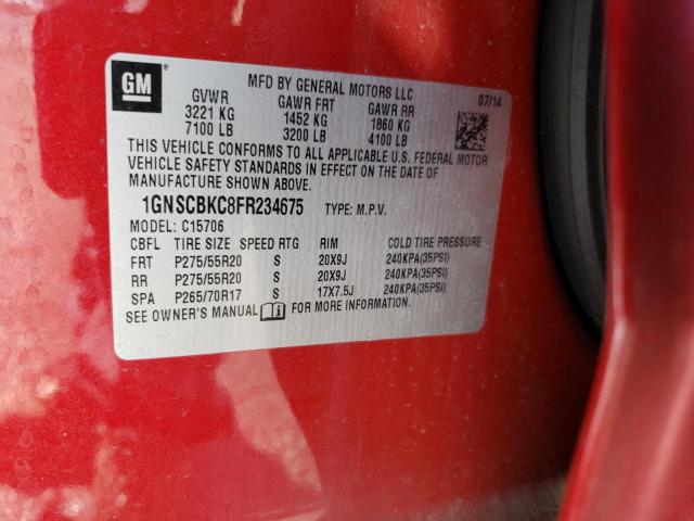 Photo 10 from auction – 2015 CHEVROLET TAHOE C150 with VIN 1GNSCBKC8FR234675