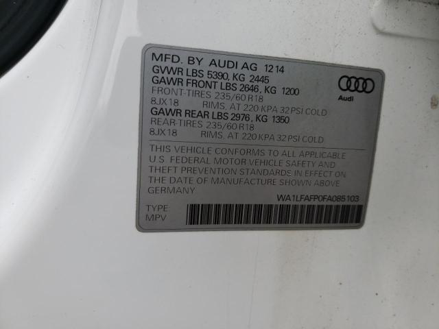 صورة رقم 10 من المزاد - 2015 AUDI Q5 PREMIUM مع VIN WA1LFAFP0FA085103