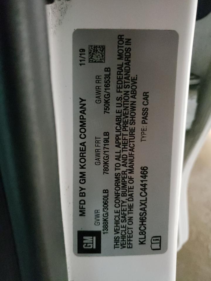 Photo 10 from auction – 2020 CHEVROLET SPARK ACTI with VIN KL8CH6SAXLC441466
