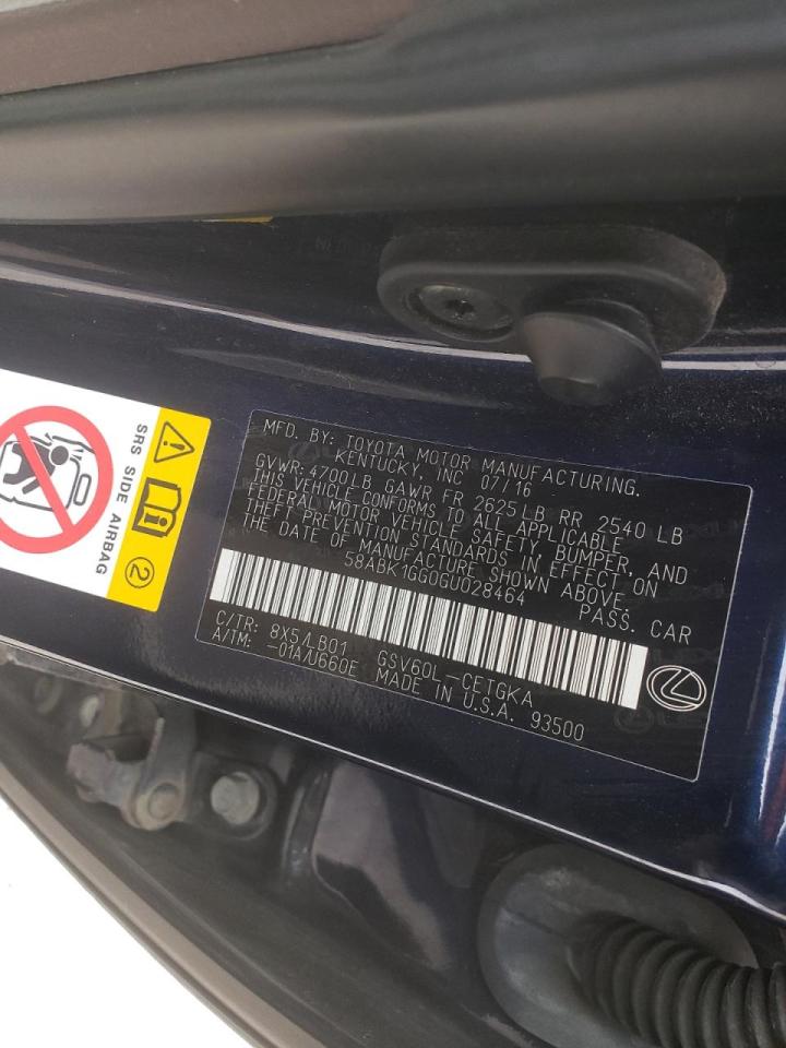 Photo 10 from auction – 2016 LEXUS ES 350 with VIN 58ABK1GG0GU028464
