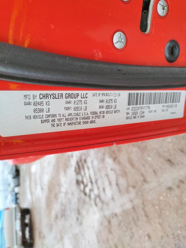 Photo 10 from auction – 2015 DODGE CHALLENGER with VIN 2C3CDZAT5FH717758