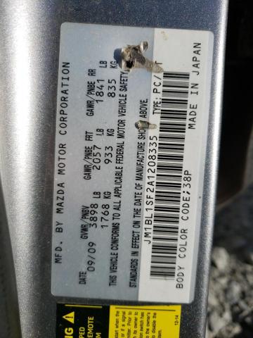 Photo 10 from auction – 2010 MAZDA 3 I with VIN JM1BL1SF2A1208335