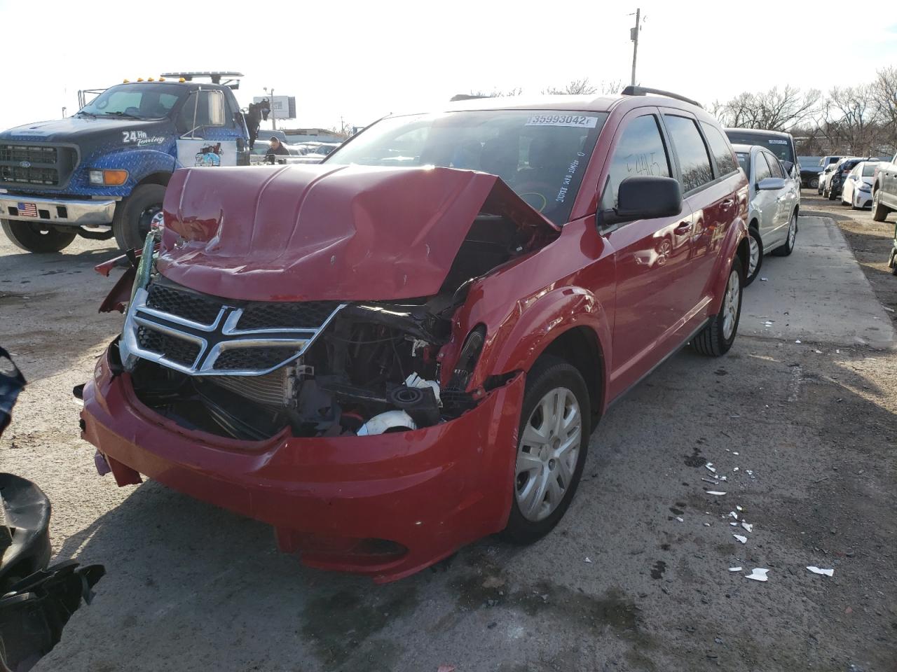 Photo 2 from auction – 2017 DODGE JOURNEY SE with VIN 3C4PDCAB3HT677594
