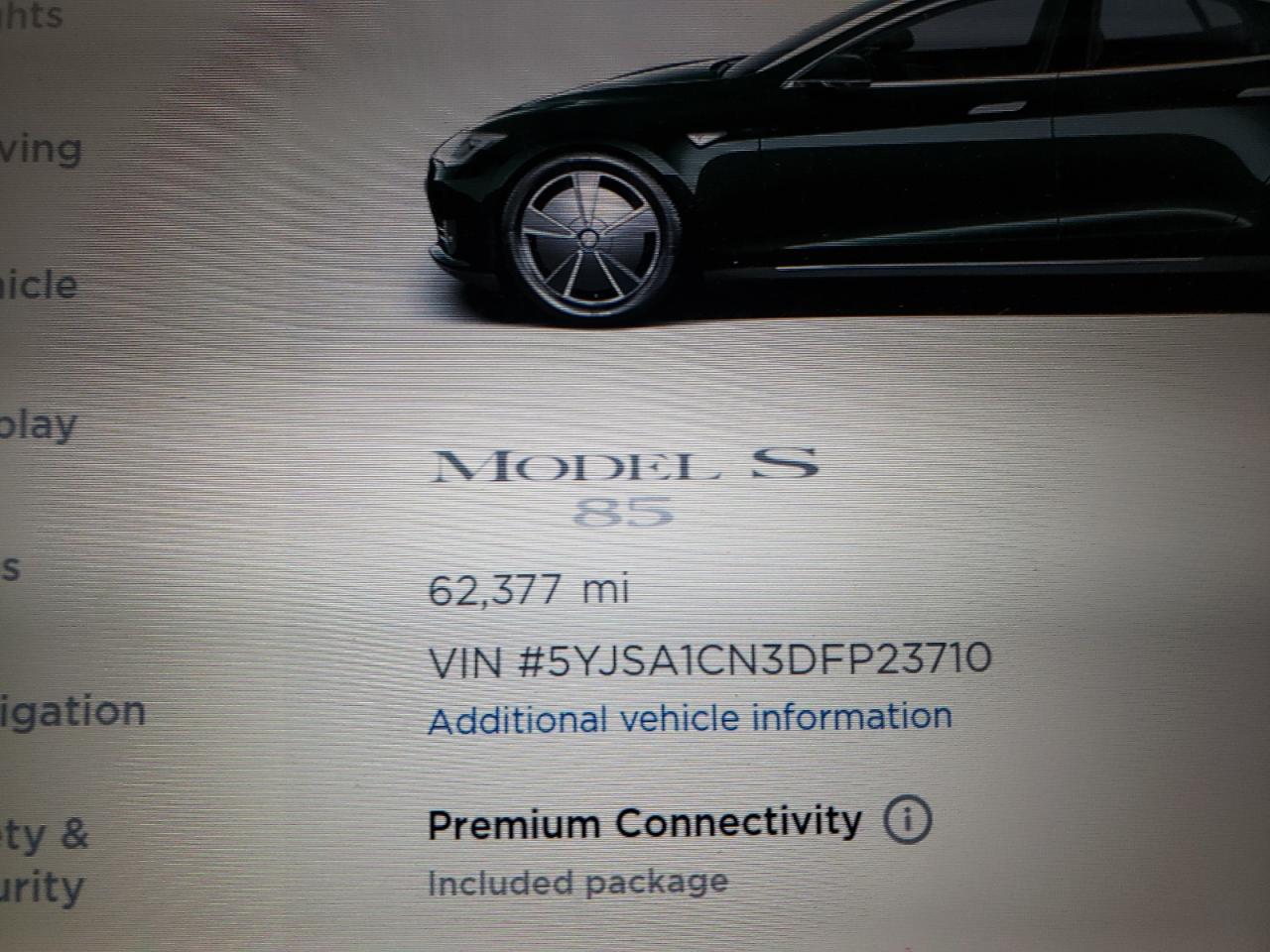 Photo 8 from auction – 2013 TESLA MODEL S 85 with VIN 5YJSA1CN3DFP23710