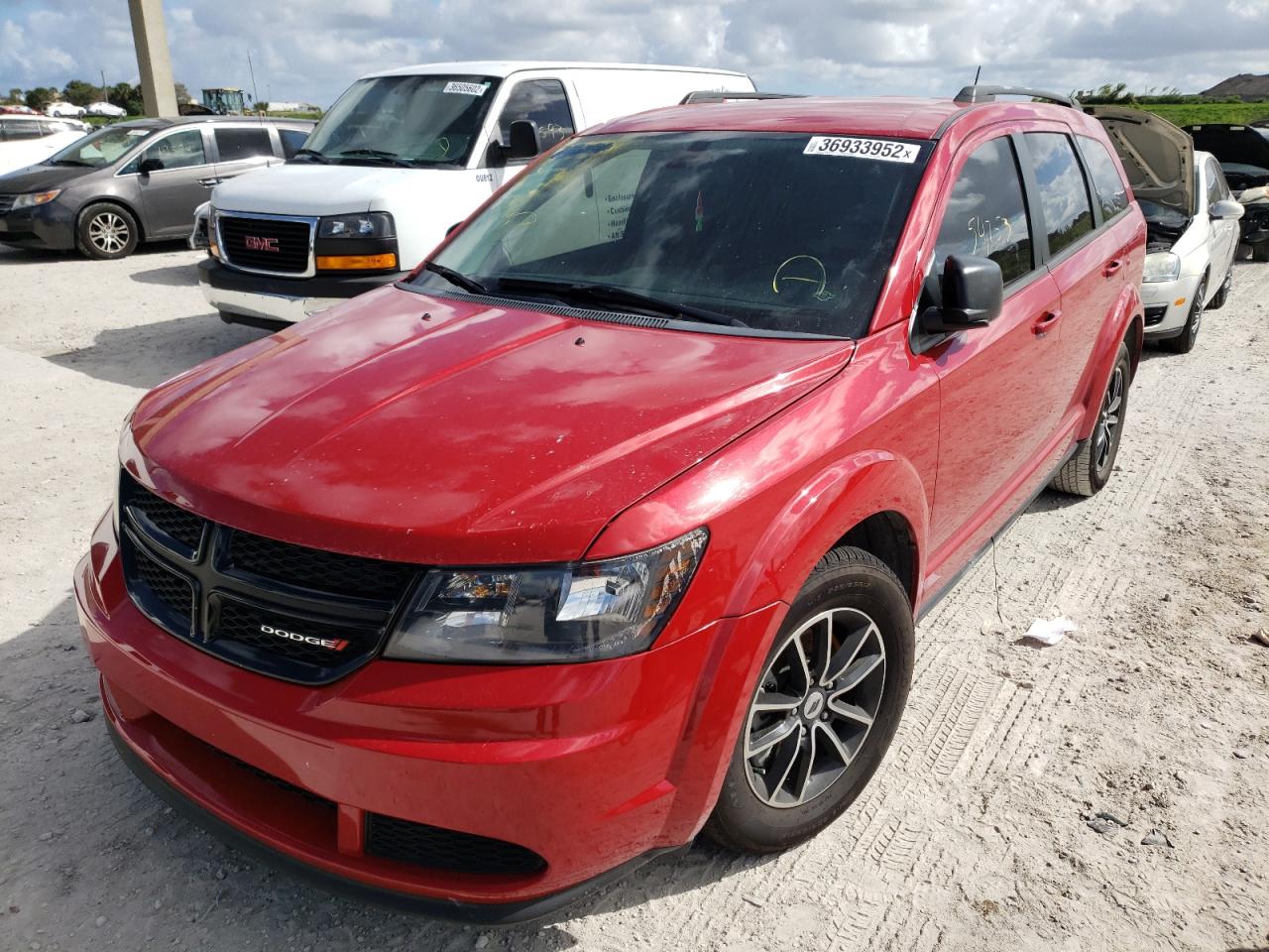 Photo 2 from auction – 2018 DODGE JOURNEY SE with VIN 3C4PDCAB3JT382730