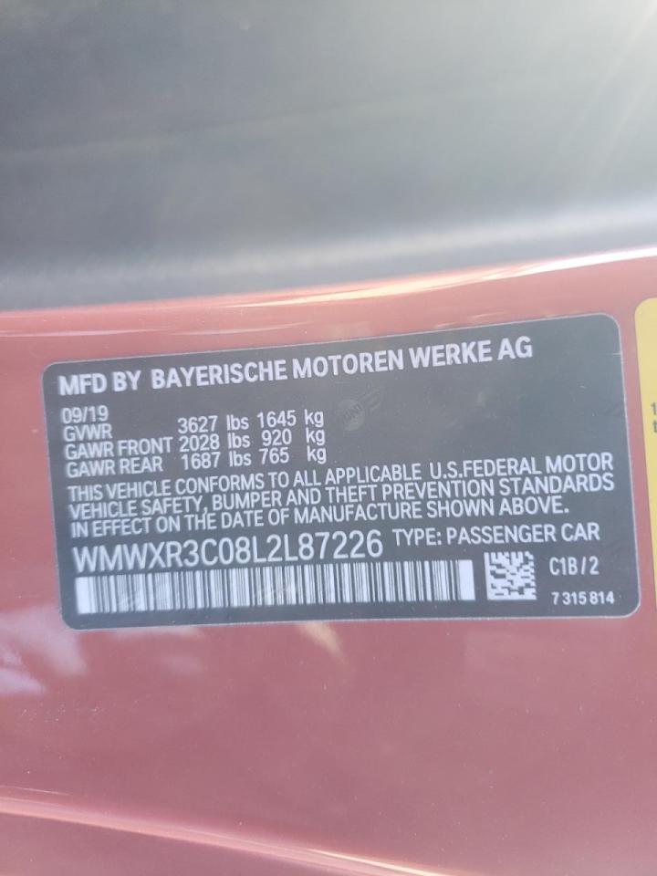 Photo 10 from auction – 2020 MINI COOPER with VIN WMWXR3C08L2L87226