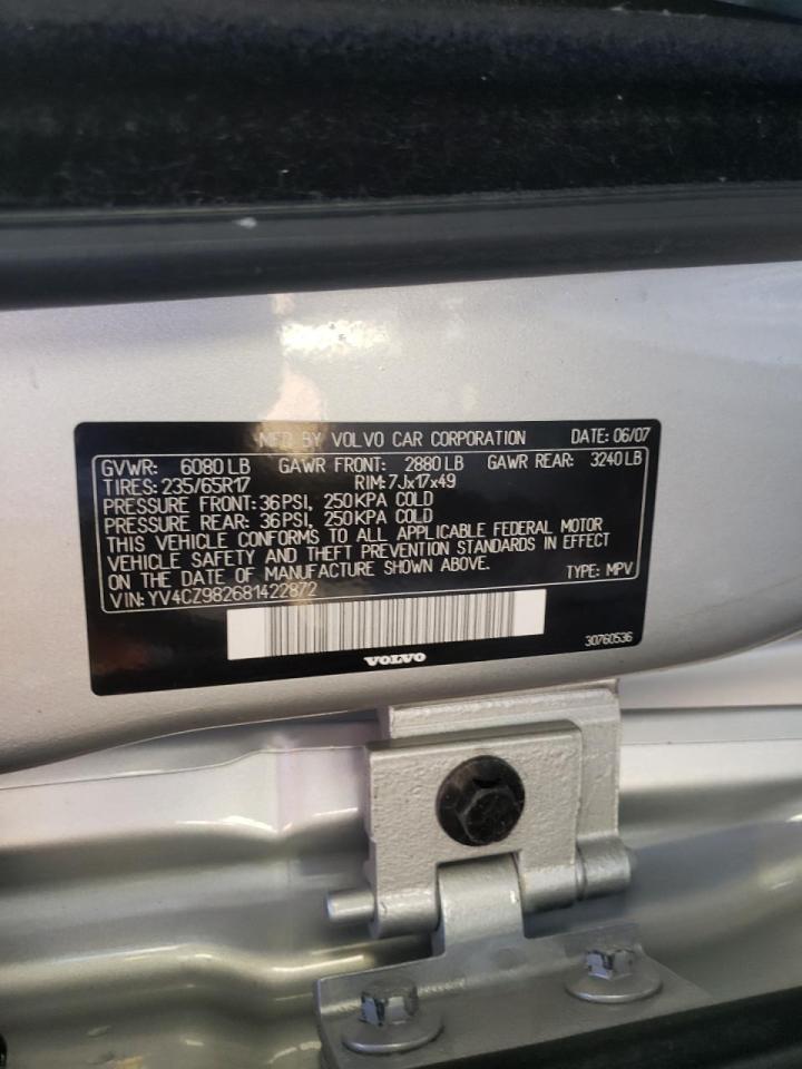Photo 10 from auction – 2008 VOLVO XC90 3.2 with VIN YV4CZ982681422872
