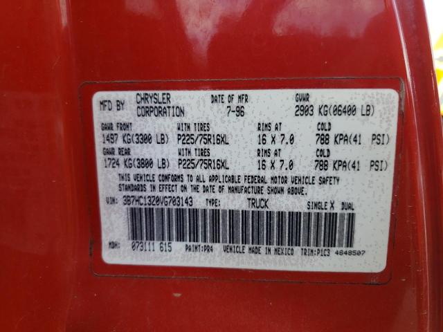 Photo 10 from auction – 1997 DODGE RAM 1500 with VIN 3B7HC13Z0VG703143